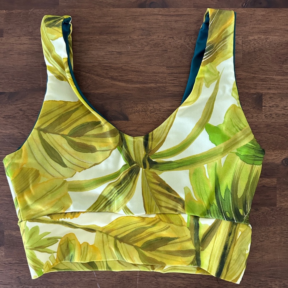 Tropical Leaves Bikini Top